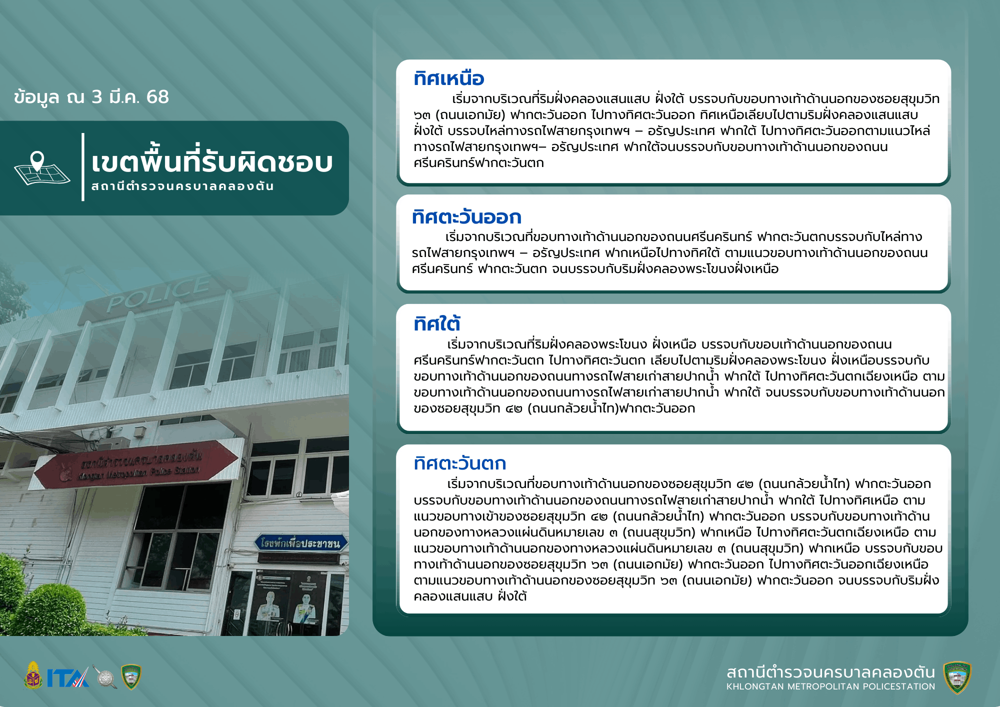 เขตพื้นที่รับผิดชอบ สน.คลองตัน